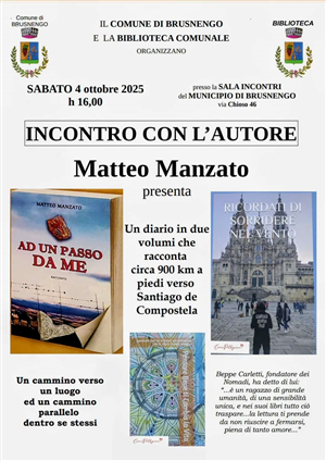 Incontro con l'autore - Matteo Manzato