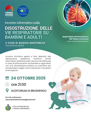 Incontro informativo e pratico sulla DISOSTRUZIONE DELLE VIE RESPIRATORIE
