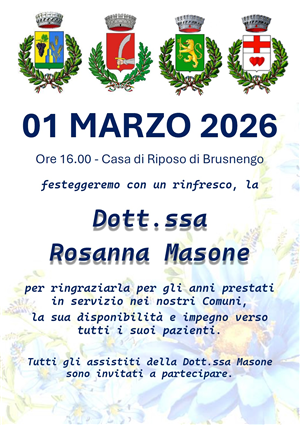 Festa pensionamento Dott.ssa Rosanna Masone